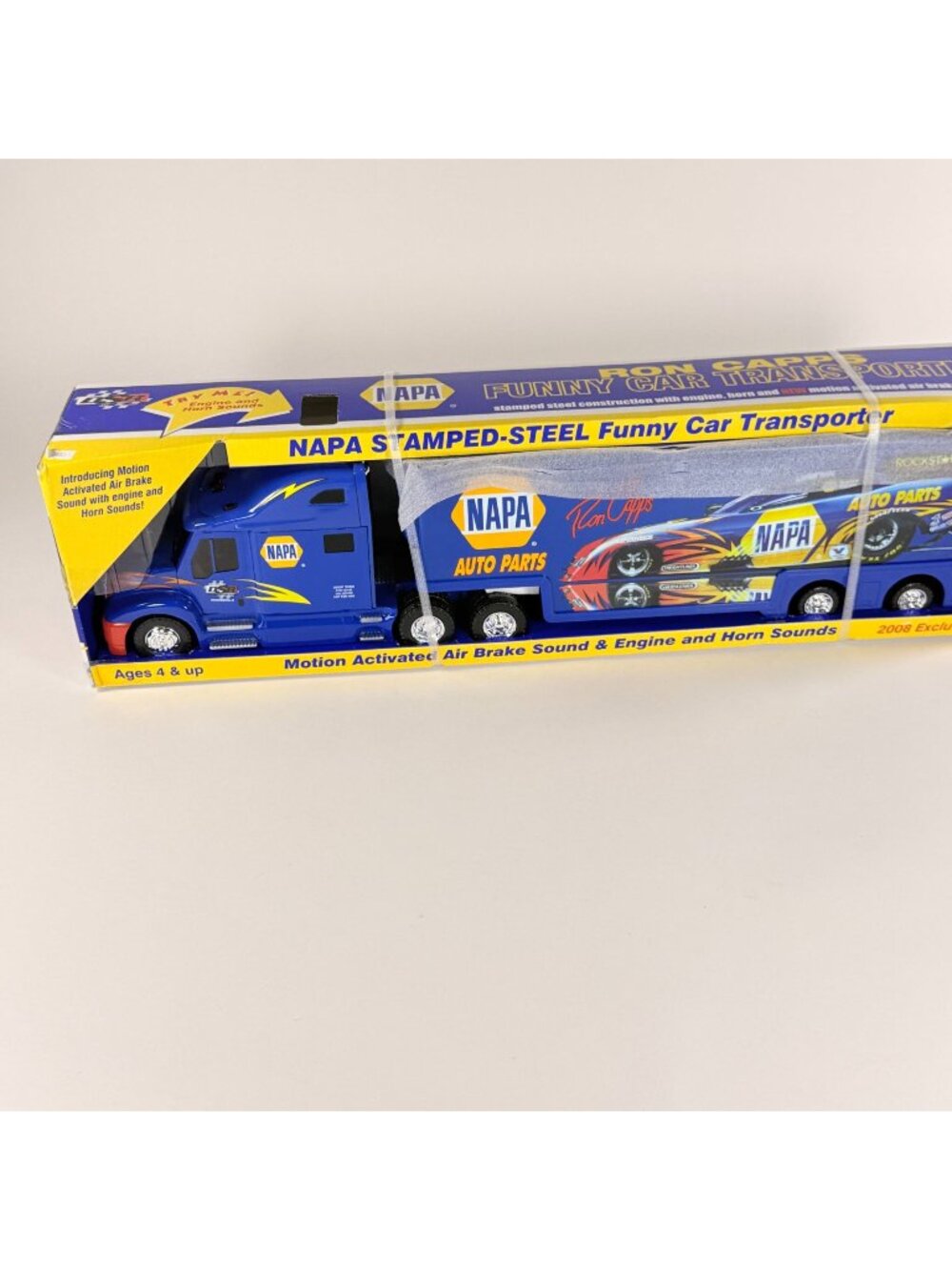 Vintage 2008 Ron Capps NAPA Funny Car Transporter Stamped Steel Truck NHRA